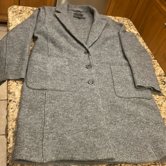 J. Crew Jackets & Blazers - J. Crew Italian Boiled Wool long coat grey women’s size 12 - 100% wool